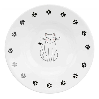 Comedouro em cerâmica para gatos com focinho curto