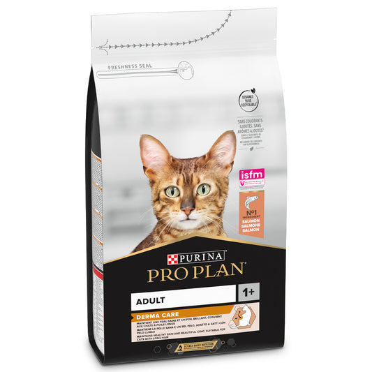 Pro Plan Derma Care Adult - Ração seca para gato adulto com pele sensível - Sabor a Salmão