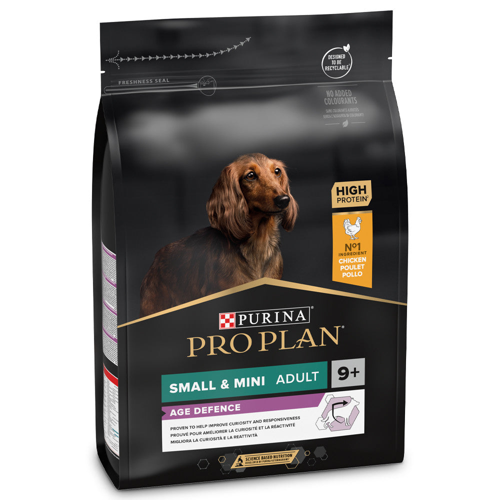 Pro Plan Age Defence Small & Mini Adult 9+ - Ração seca para cão de porte pequeno com mais de 9 anos - Sabor a Frango