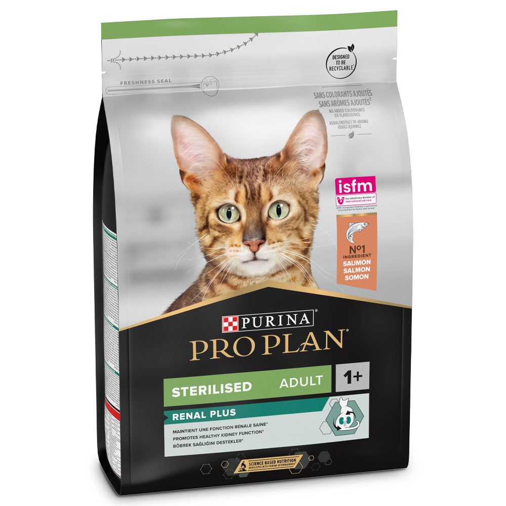 Pro Plan Sterilised Adult Renal Plus - Ração seca para gatos esterilizados adultos - Sabor a salmão