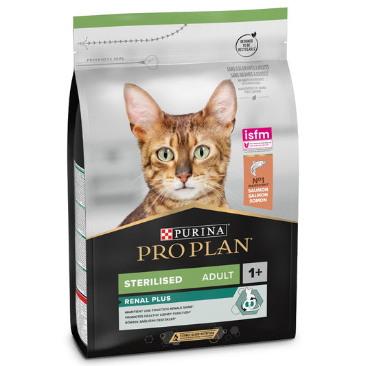 Pro Plan Sterilised Adult Renal Plus - Ração seca para gatos esterilizados adultos - Sabor a salmão