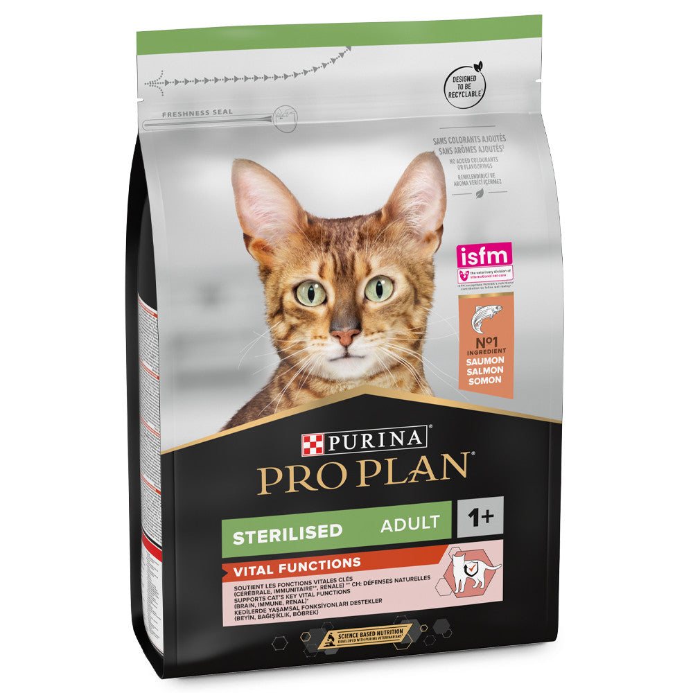Pro Plan Sterilised Adult Vital Functions - Ração seca para gatos adultos esterilizados - Sabor a Salmão