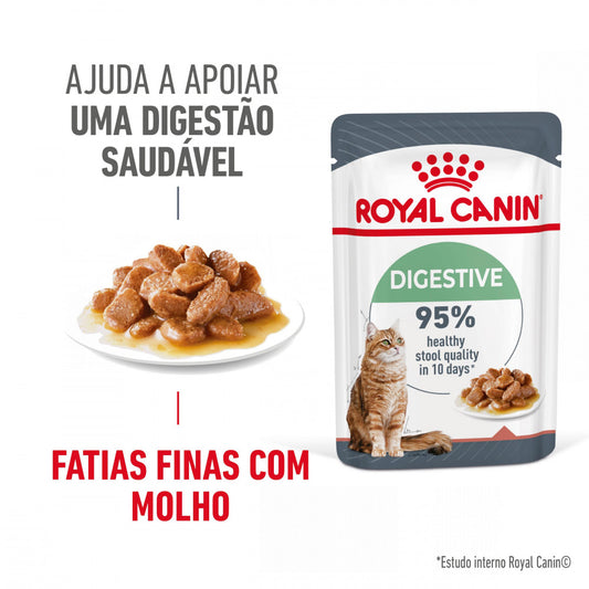 Royal Canin Digestive Care - Alimento húmido em molho para gatos com estômago sensível