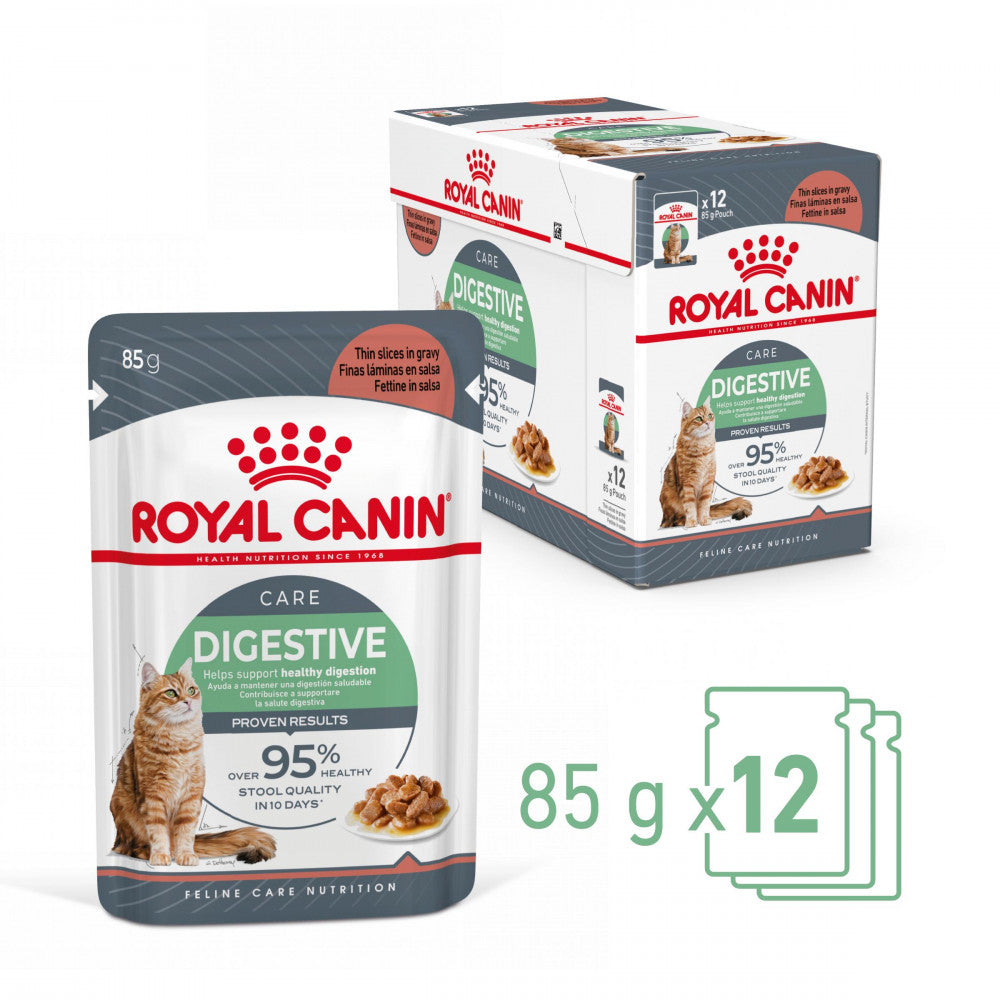 Royal Canin Digestive Care - Alimento húmido em molho para gatos com estômago sensível