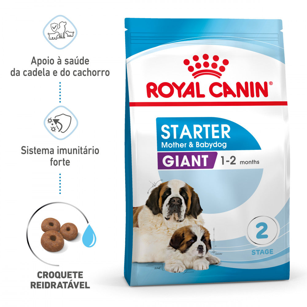 Royal Canin Starter Mother & Babydog Giant - Ração seca para cadelas gestantes/lactantes e cachorros de porte gigante até aos 2 meses