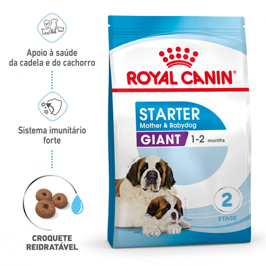 Royal Canin Starter Mother & Babydog Giant - Ração seca para cadelas gestantes/lactantes e cachorros de porte gigante até aos 2 meses
