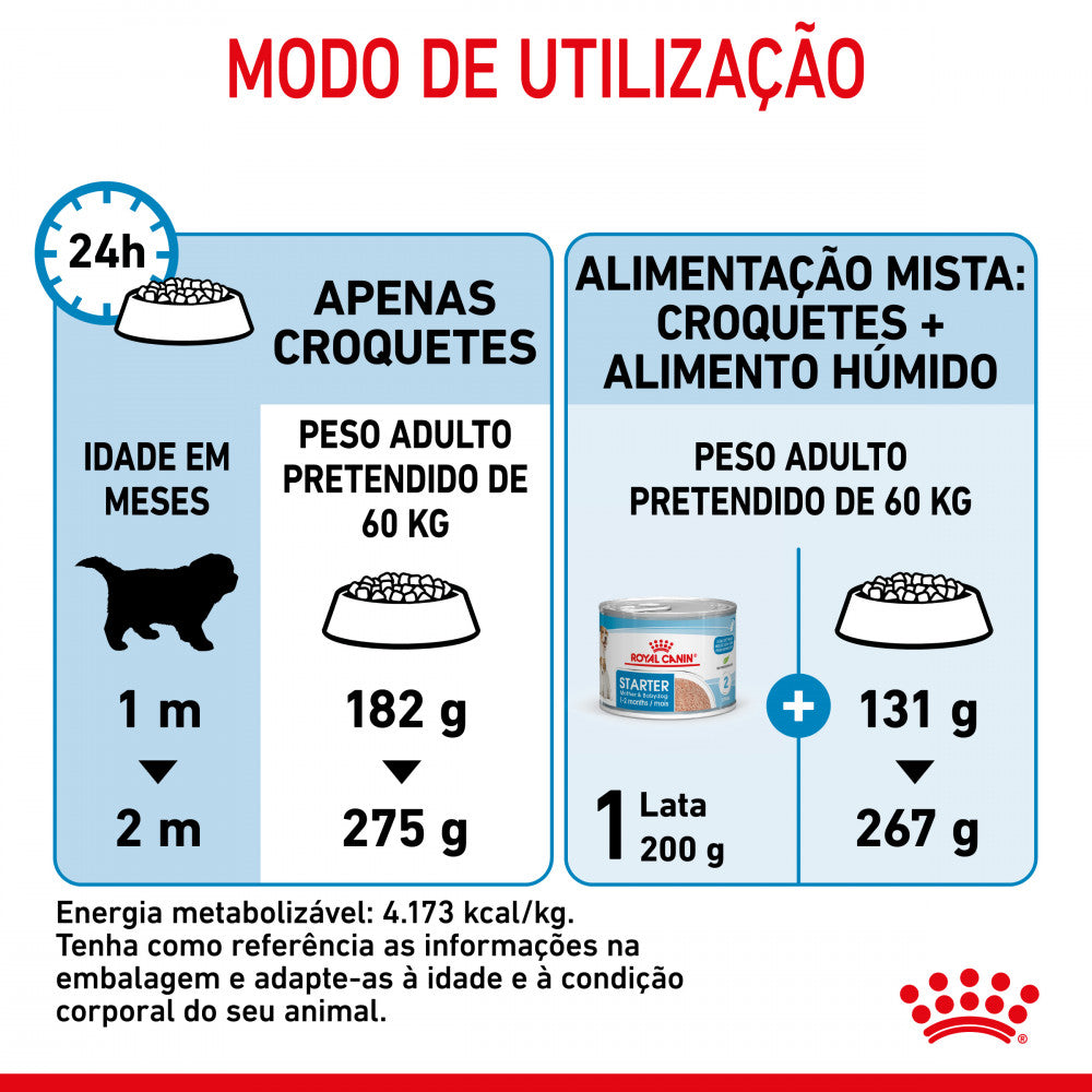 Royal Canin Starter Mother & Babydog Giant - Ração seca para cadelas gestantes/lactantes e cachorros de porte gigante até aos 2 meses