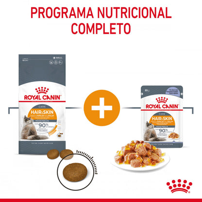 Royal Canin Hair & Skin - Alimento húmido em geleia para gatos com sensibilidades da pele e do pelo