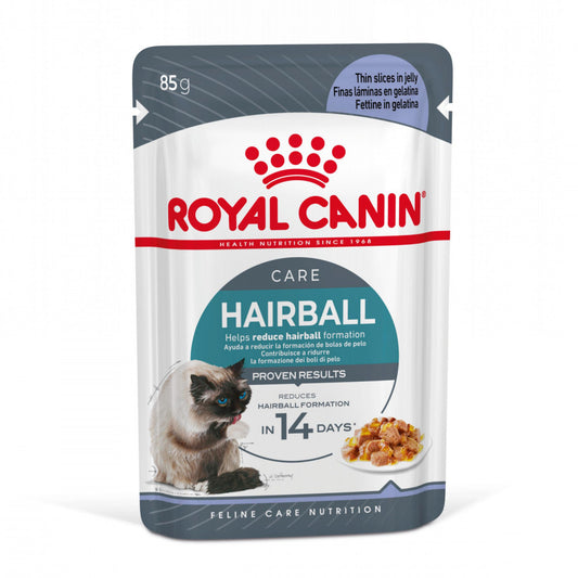 Royal Canin Hairball Care - Alimento húmido em geleia para gatos para controlo das bolas de pelo