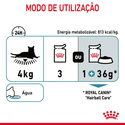 Royal Canin Hairball Care - Alimento húmido em geleia para gatos para controlo das bolas de pelo