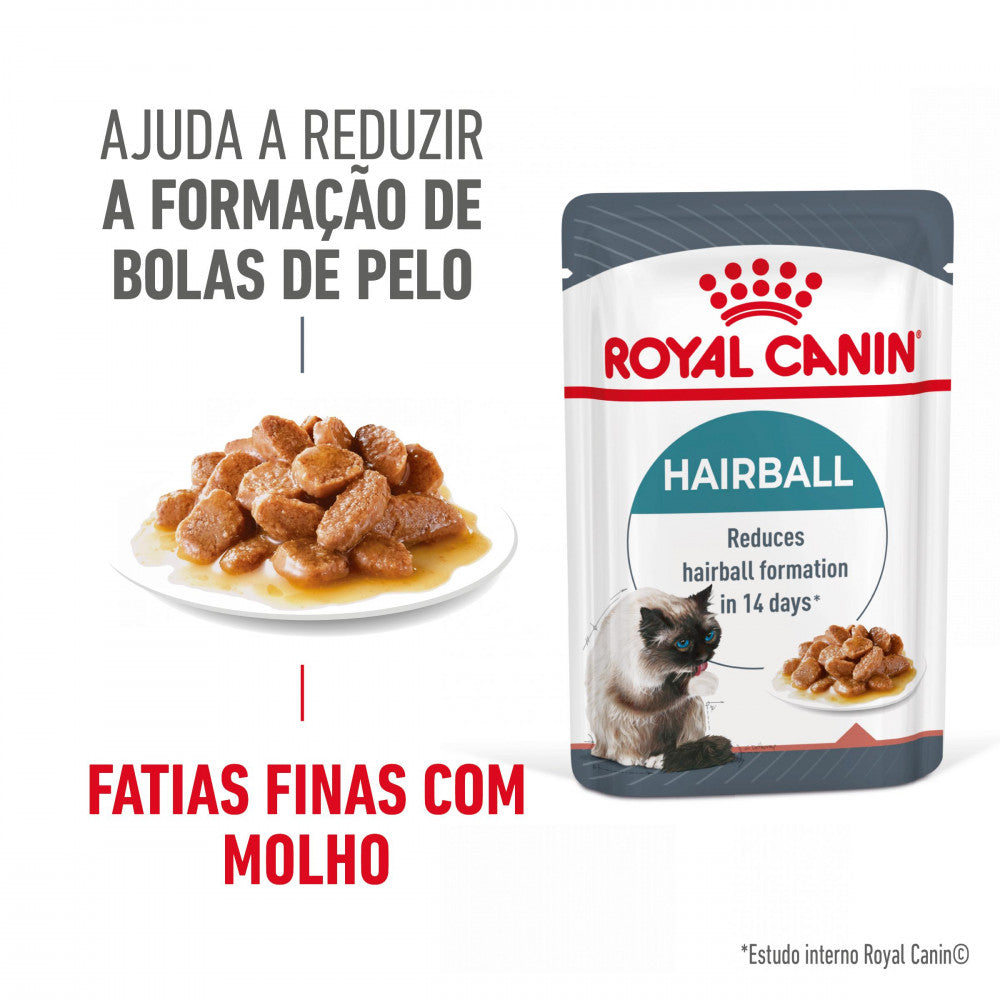 Royal Canin Hairball Care - Alimento húmido em molho para gatos para controlo das bolas de pelo