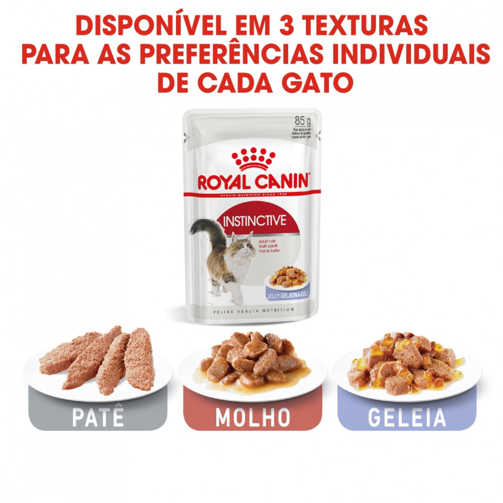 Royal Canin Instinctive - Alimento húmido em geleia para gato adulto