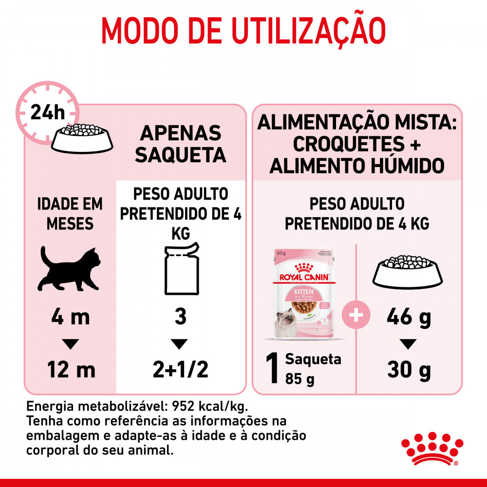 Royal Canin Kitten - Alimento húmido em molho para gatinhos