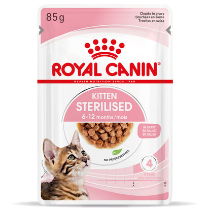 Royal Canin Kitten Sterilised - Alimento húmido em molho para gatinhos esterilizados