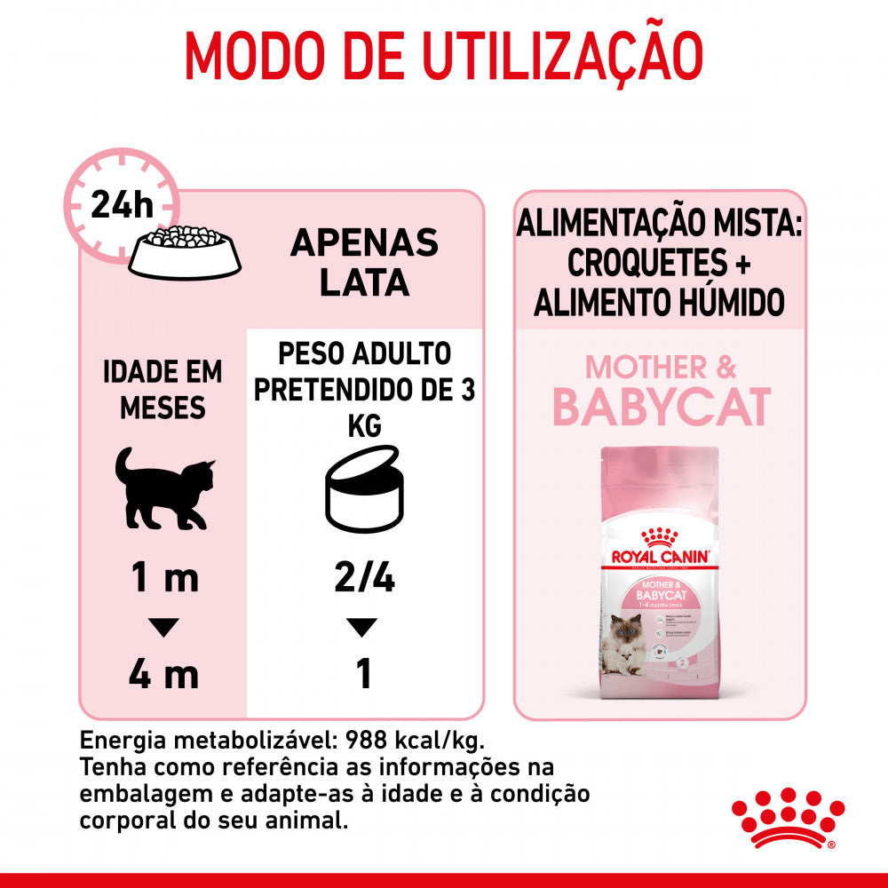 Royal Canin Mother&Babycat - Alimento húmido em mousse para gatinhos até 4 meses e gatas gestantes/lactantes