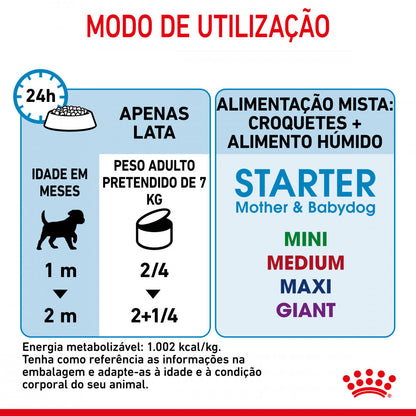 Royal Canin Starter Mother & Babydog - Mousse ultra suave para cadelas gestantes/lactantes e cachorros até aos 2 meses