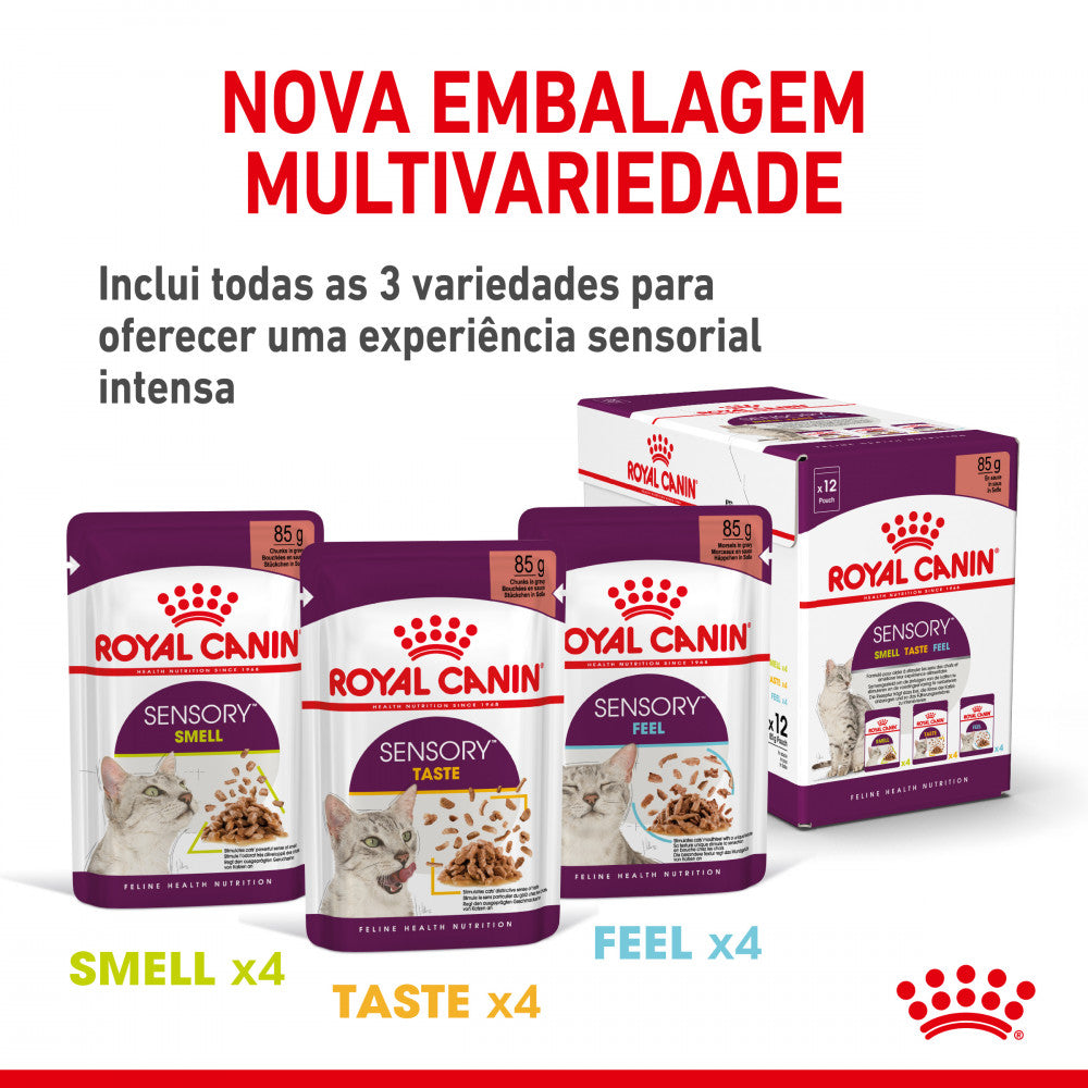 Royal Canin Sensory Feel - Alimento húmido para gato que ajuda a estimular a sensação bocal