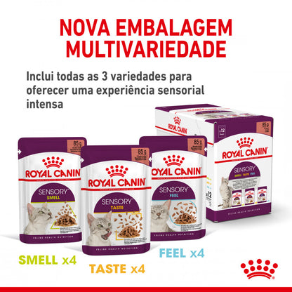 Royal Canin Sensory Feel - Alimento húmido para gato que ajuda a estimular a sensação bocal