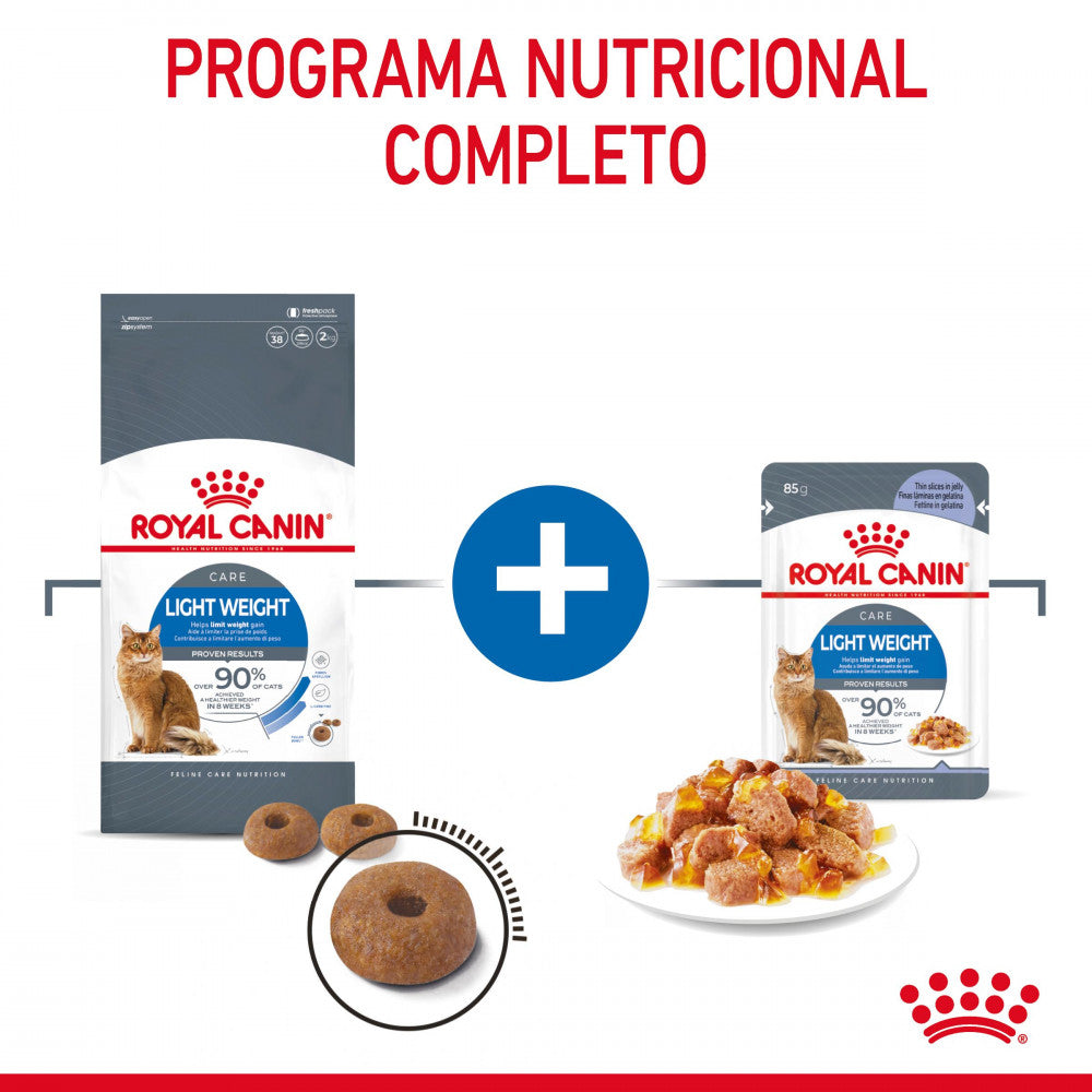 Royal Canin Light Weight - Alimento húmido em geleia para gatos para controlo do peso