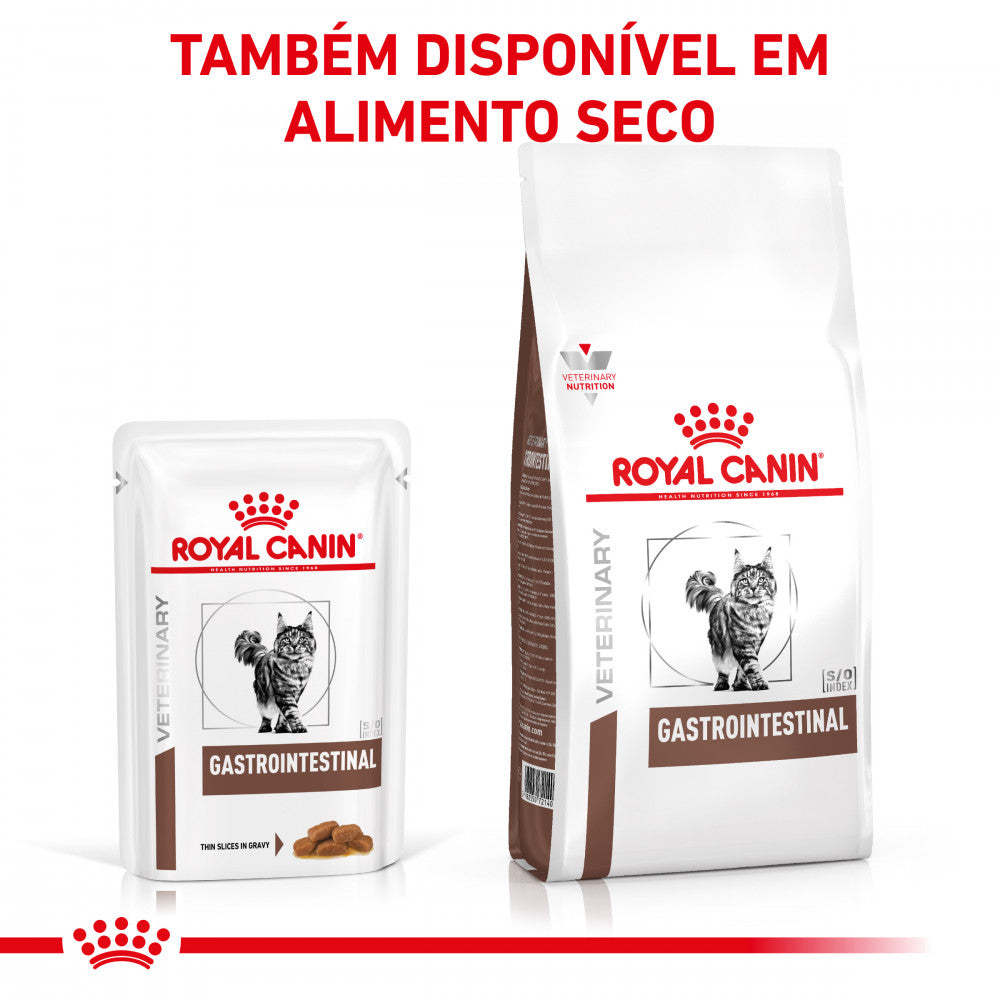 Royal Canin VET Gastrointestinal - Alimento húmido em molho para gatos com problemas digestivos
