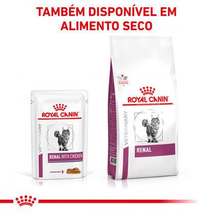 Royal Canin VET Renal - Alimento em molho para gato com doença renal - Sabor a frango