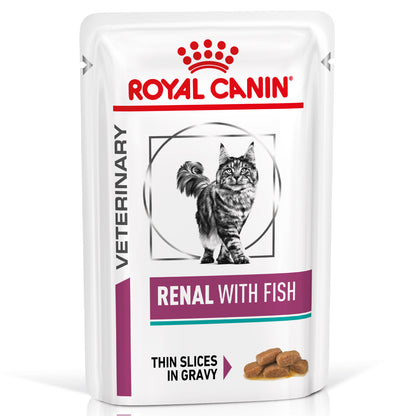 Royal Canin VET Renal - Alimento húmido para gatos com doença renal - Sabor a Peixe
