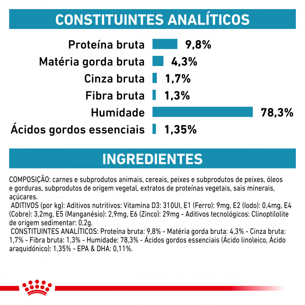 Royal Canin VET Skin & Coat - Alimento húmido para gatos com dermatite e queda de pelo