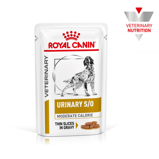 Royal Canin VET Urinary S/O Moderate Calorie Gravy - Alimento húmido em molho para cão com problemas urinários