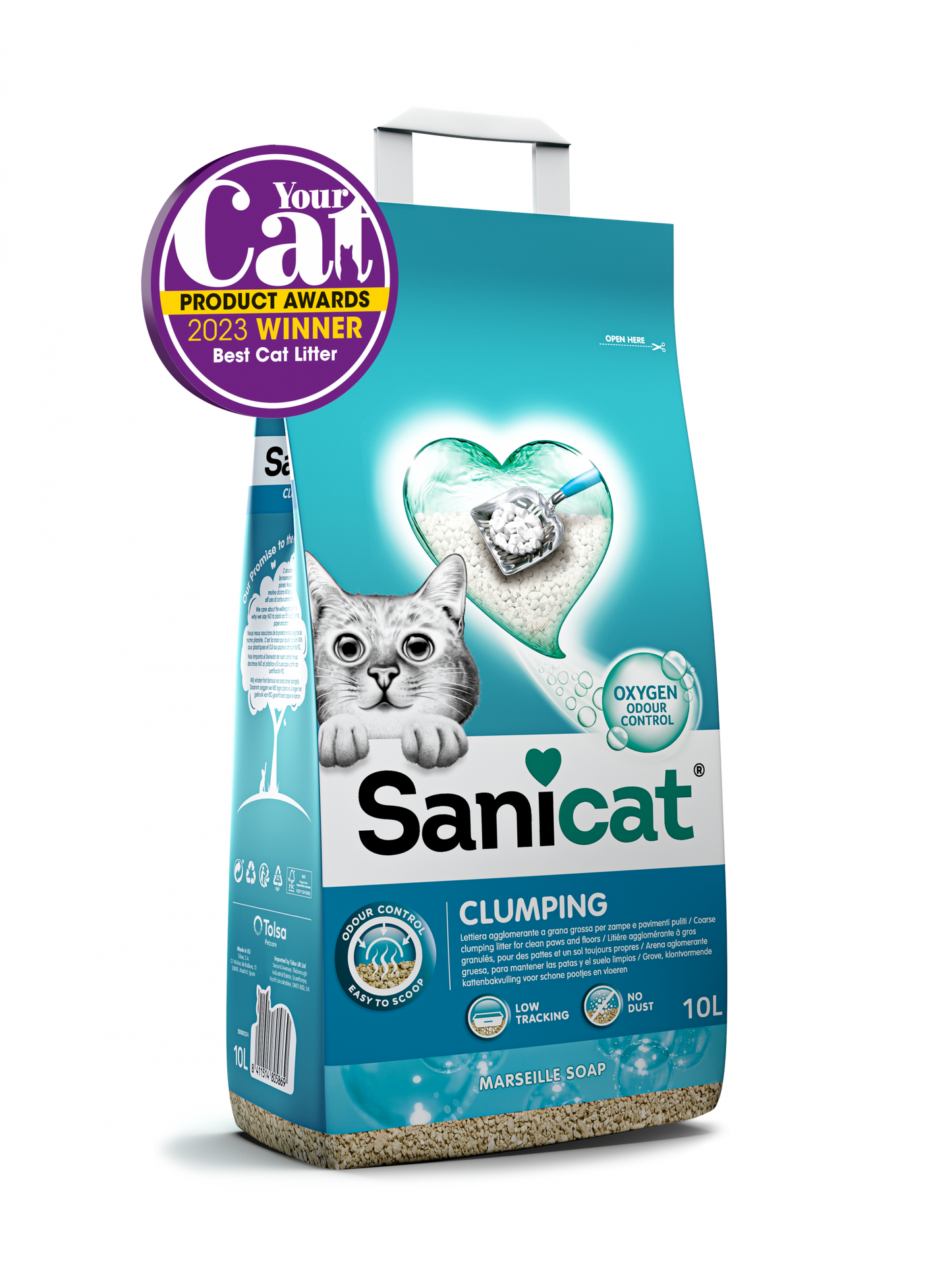 Sanicat Marseille Soap - Areia aglomerante para gatos