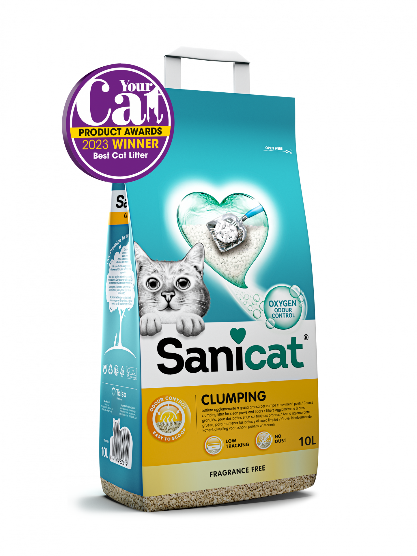 Sanicat Fragrance Free - Areia para gatos sem perfume
