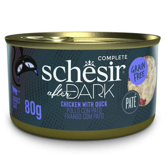 Schesir After Dark Paté - Alimento húmido para gato adulto - Frango e pato