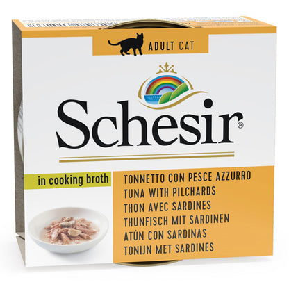 Schesir - Alimento em gelatina para gato adulto - Atum e caldo de peixe