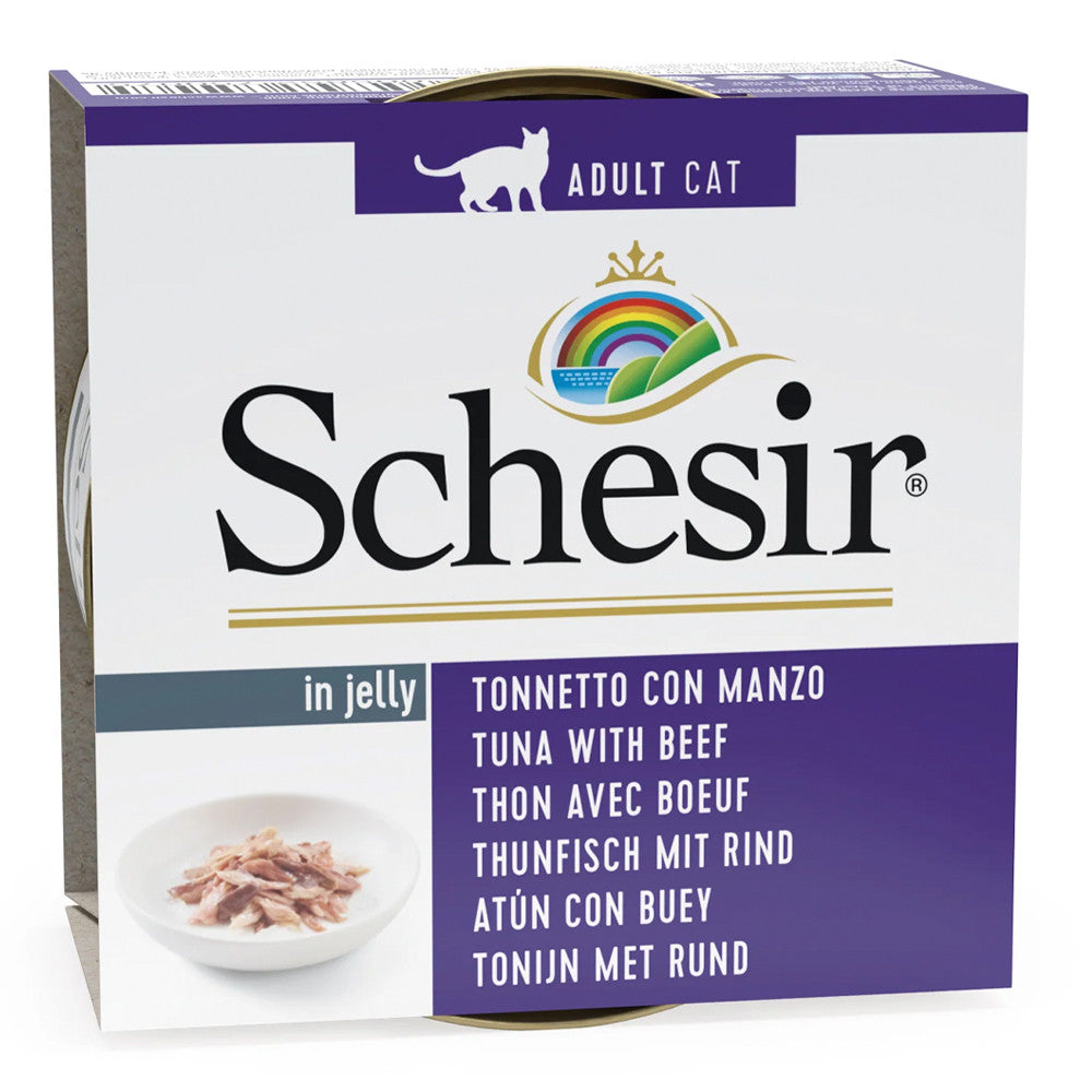Schesir - Alimento em gelatina para gato adulto - Atum e carne