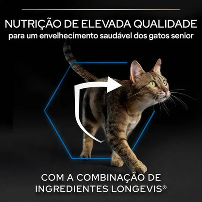 Pro Plan Senior Longevis 7+ - Ração seca para gato senior com mais de 7 anos - Sabor a salmão