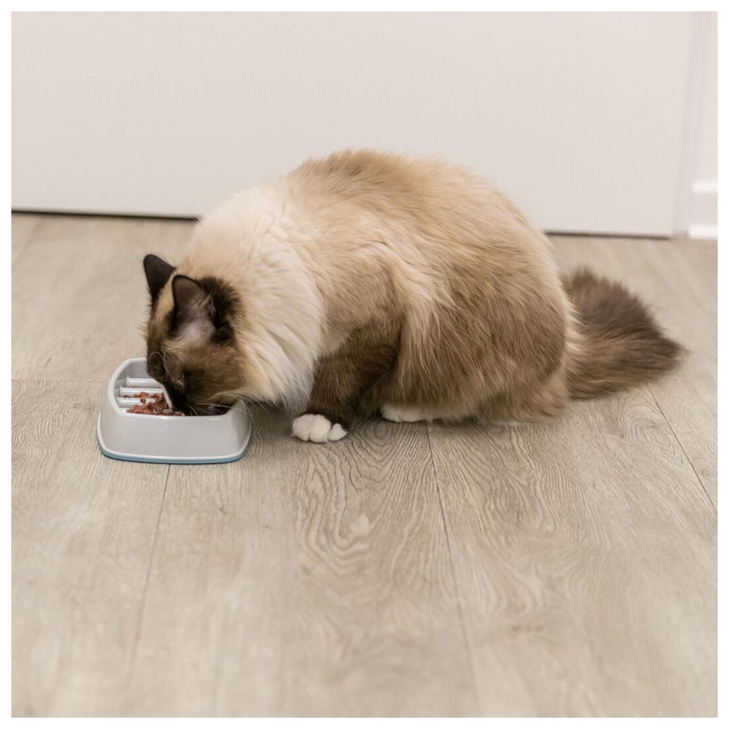 Comedouro "Slow Feeder" em plástico para gatos - Trixie