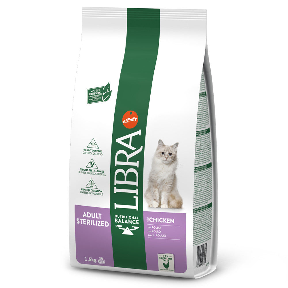 Libra Adult Sterilized - Ração seca para gato esterilizado - Sabor a Frango