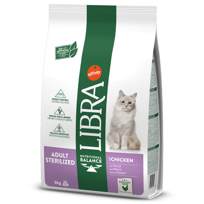Libra Adult Sterilized - Ração seca para gato esterilizado - Sabor a Frango