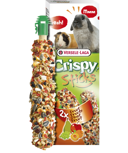 Versele Laga Crispy Sticks - Petisco para coelhos e porquinhos-da-índia - Fruta