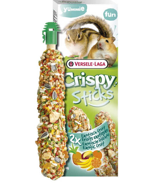 Versele Laga Crispy Sticks - Petisco para esquilos e hamsters - Frutos exóticos