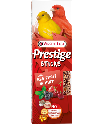 Versele Laga Prestige Sticks para Canários com frutos vermelhos e menta