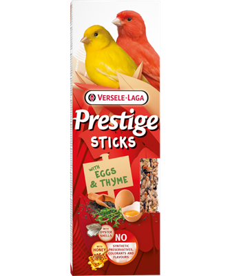 Versele Laga Prestige Sticks para Canários com Tomilho e Ovos