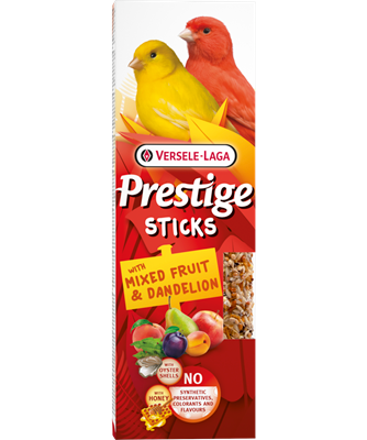 Versele Laga Prestige Sticks para Canários com frutos mistos e dente-de-leão