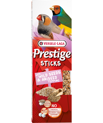 Versele Laga Prestige Sticks com sementes silvestres e de anis para exóticos