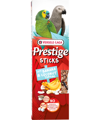 Versele Laga Prestige Sticks com banana e coco para papagaios