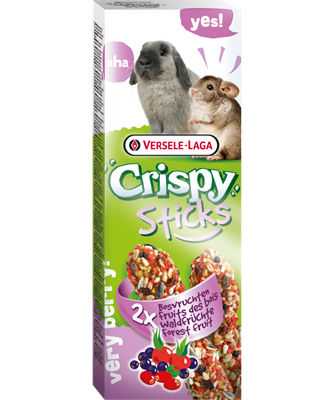 Versele Laga Crispy Sticks - Petisco para coelhos e chinchilas - Frutos Silvestres