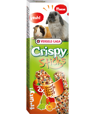 Versele Laga Crispy Sticks - Petisco para coelhos e porquinhos-da-índia - Fruta