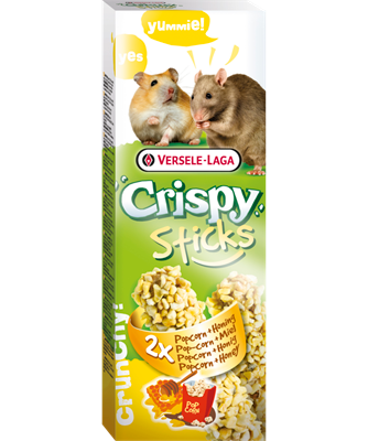 Versele Laga Crispy Sticks - Petisco para hamster e ratazanas - Pipocas e Mel