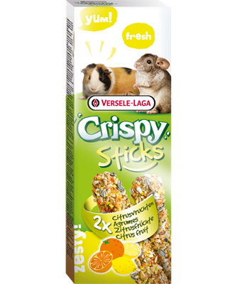 Versele Laga Crispy Sticks - Petisco para porquinho-da-índia e chinchilas - Frutas cítricas