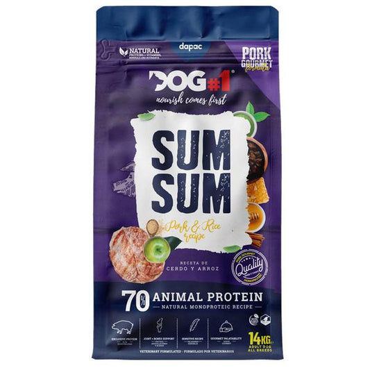 Sum Sum Pork Gourmet - Alimento premium para cães adultos - Porco ibérico e arroz