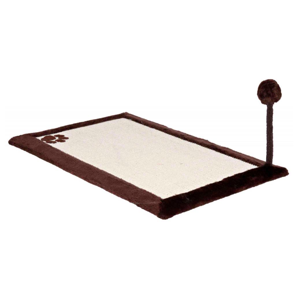 Tapete de arranhar com brinquedo para gatos